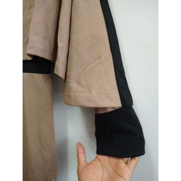 Modest Elegant Beige cape Work Dress with long sleeves Size XL - Picture 6 of 11